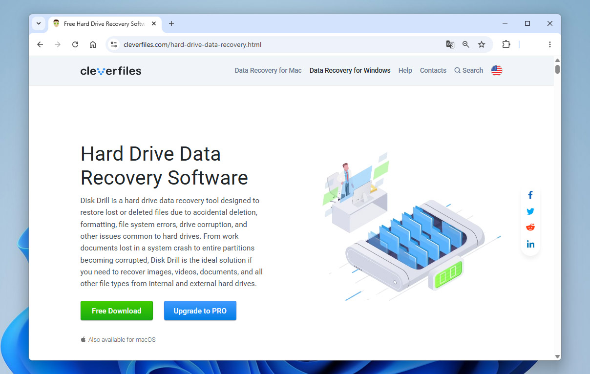 hard drive recovery software download page