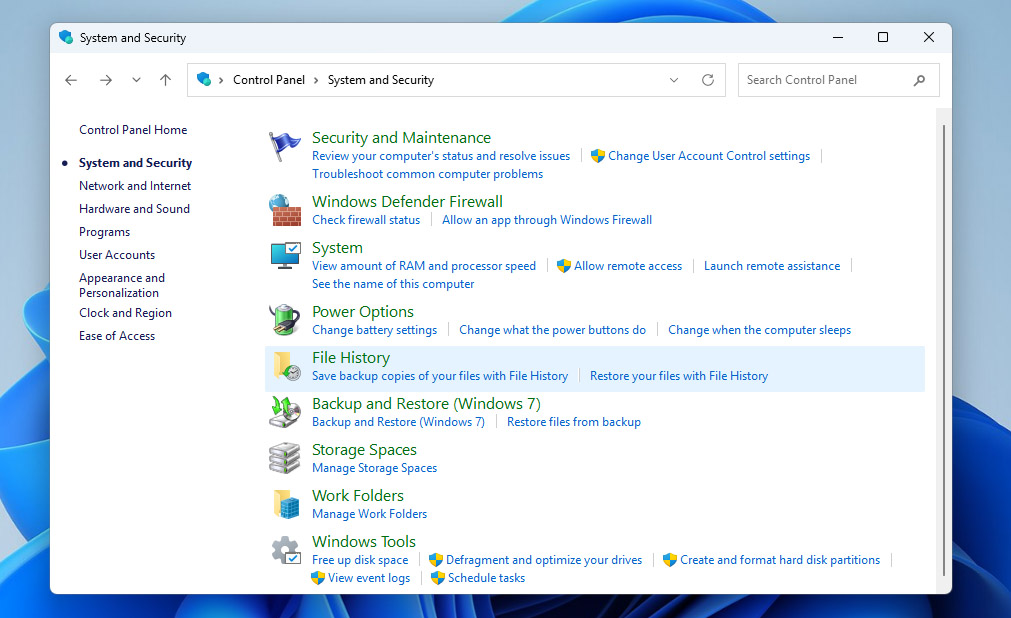 open file history