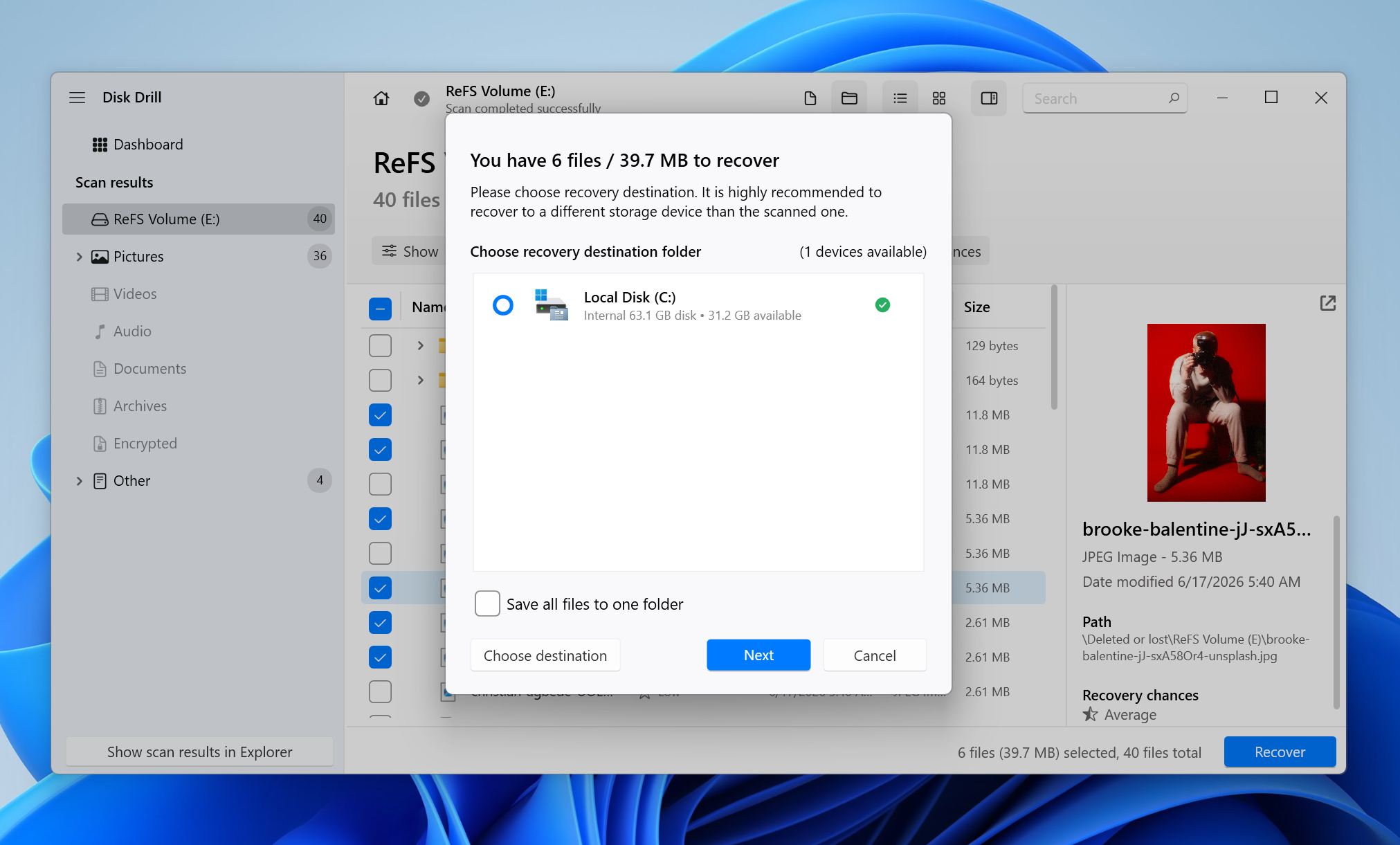 Disk Drill save recovered files