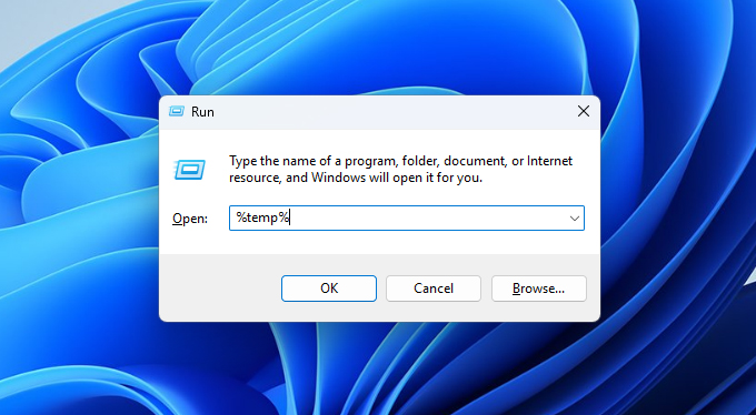 open temp folder