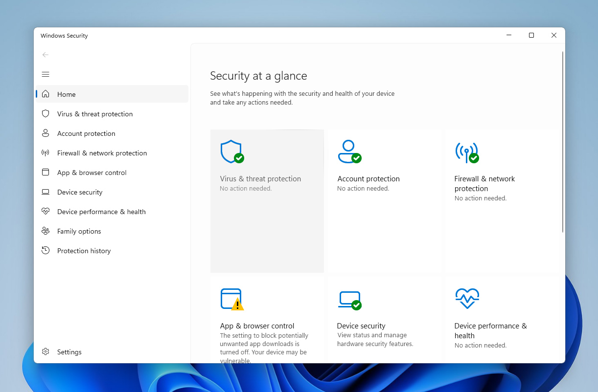open windows security