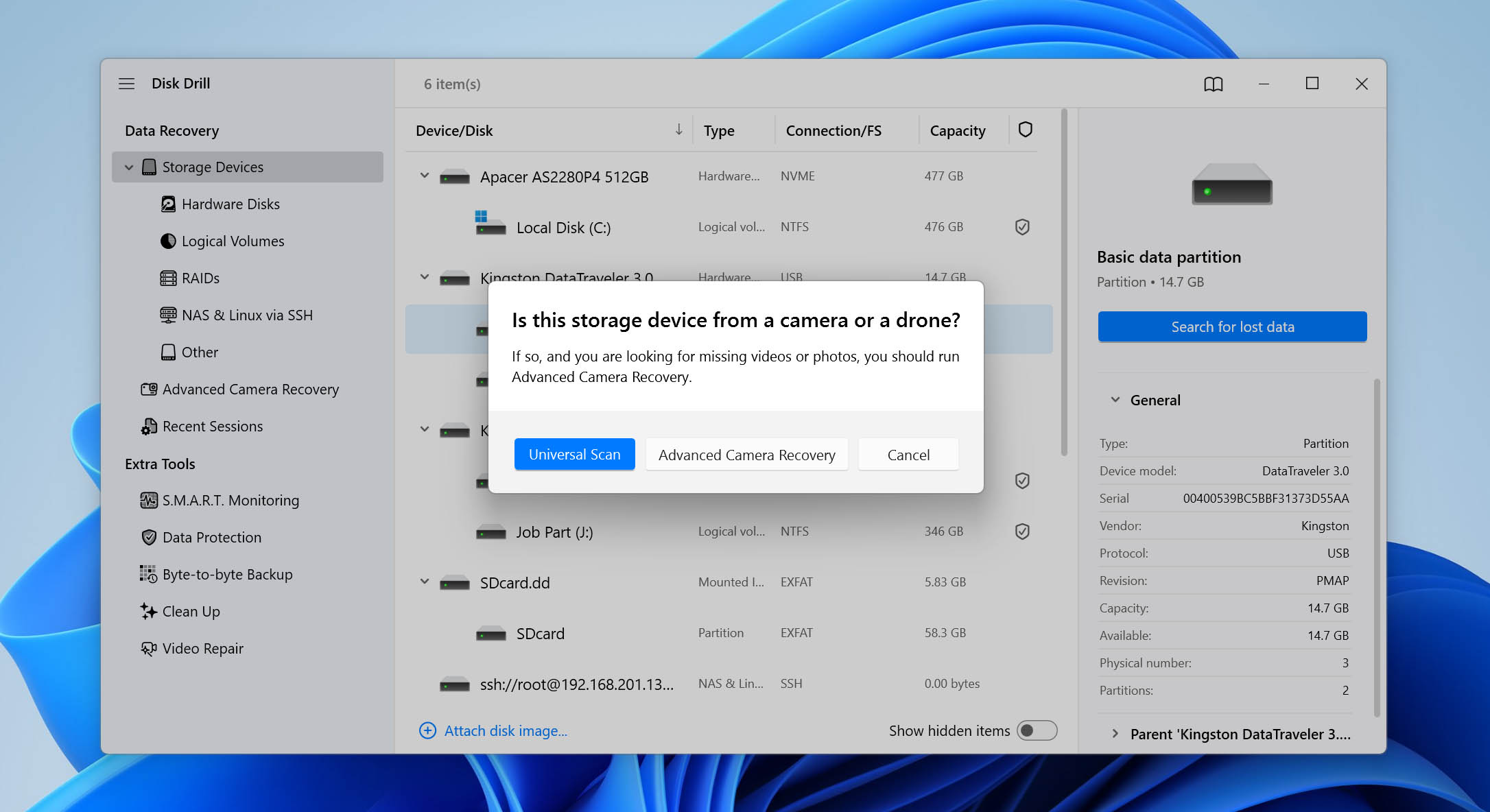 select scan method