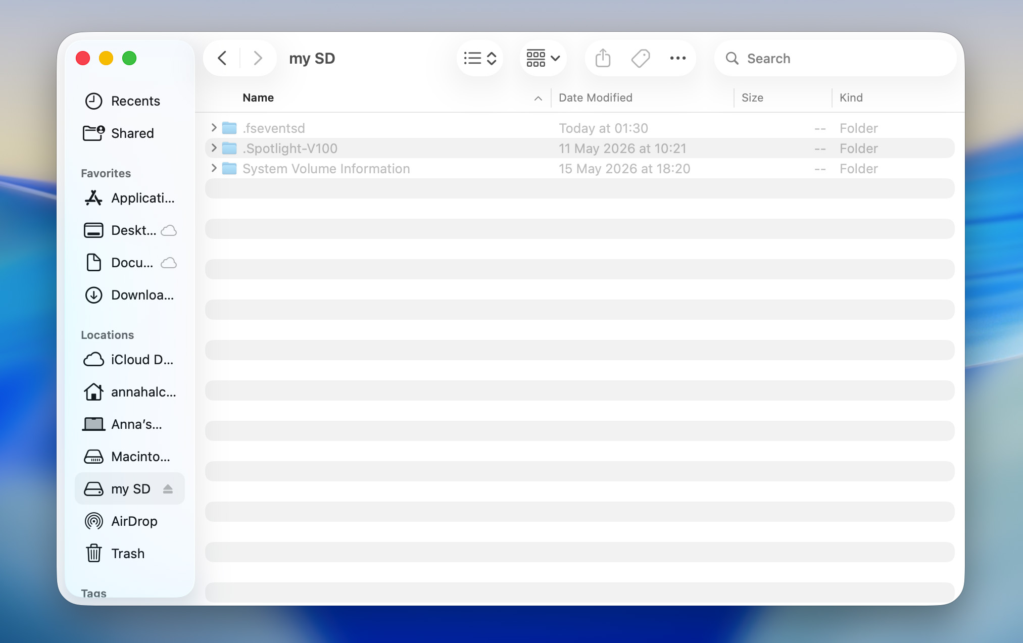 show hidden files mac