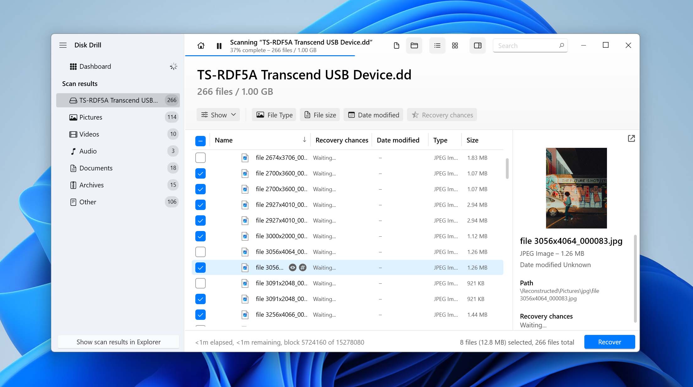 recover found data