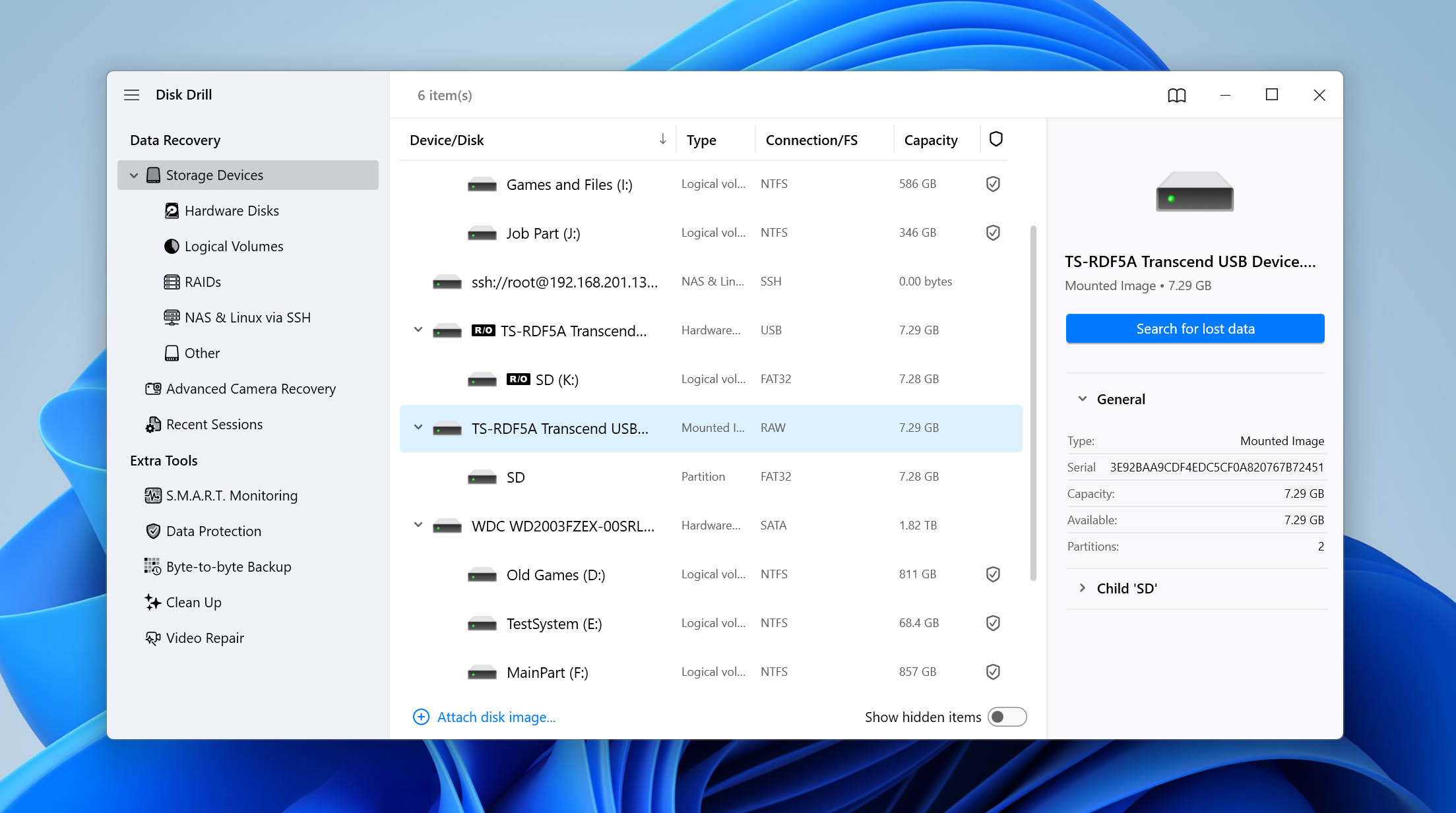 select sd card image