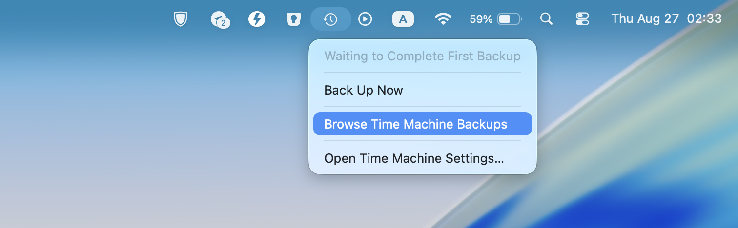 browse time machine backups