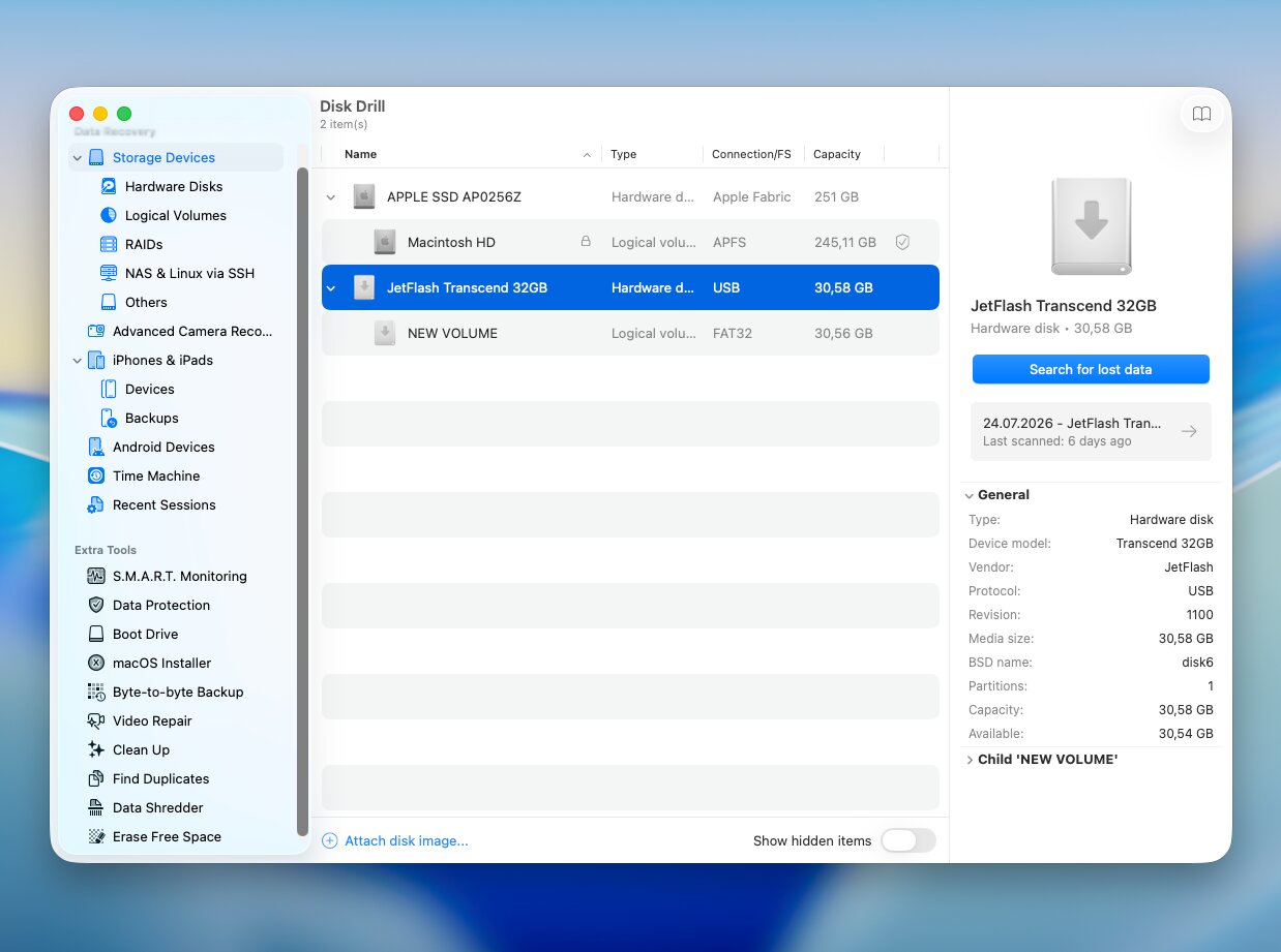 Start scan macOS