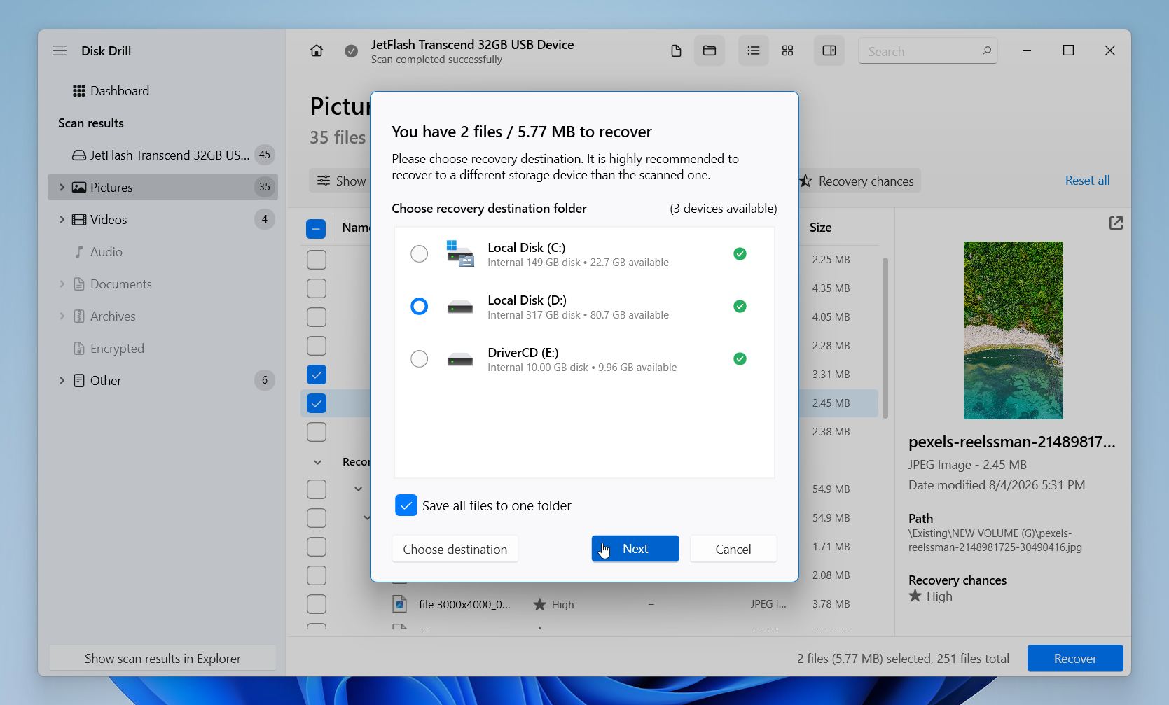 Disk Drill save files