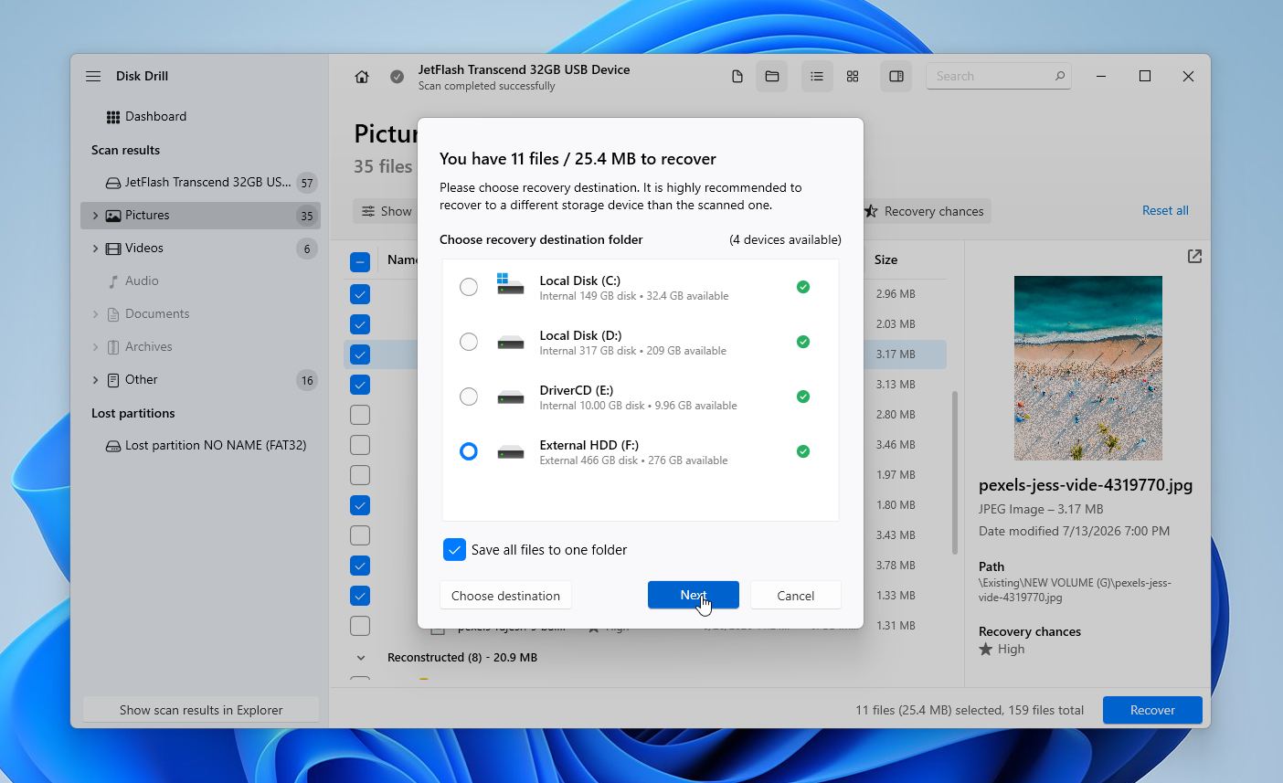 Disk Drill save recovered files