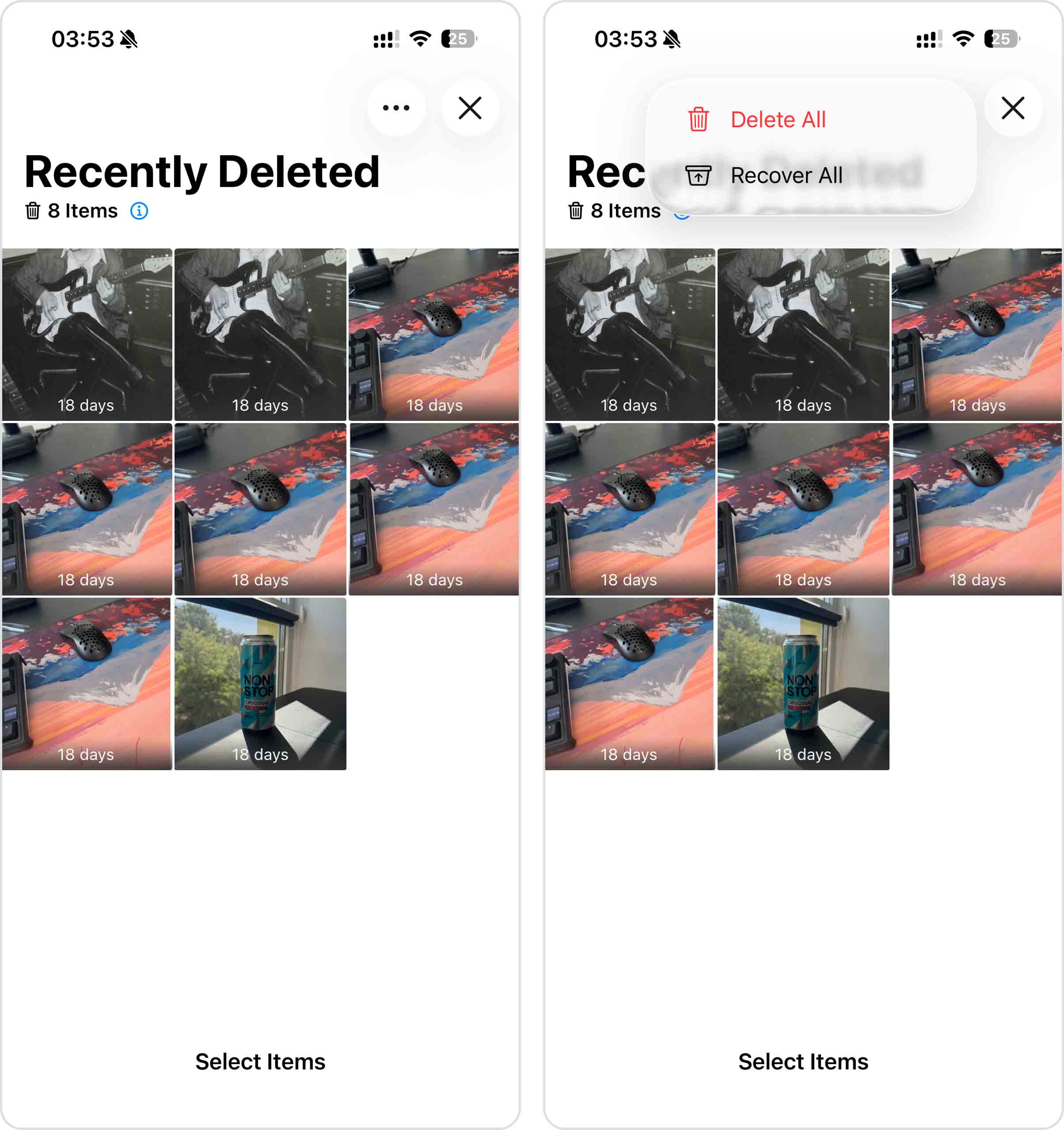 recover photos from recently deleted