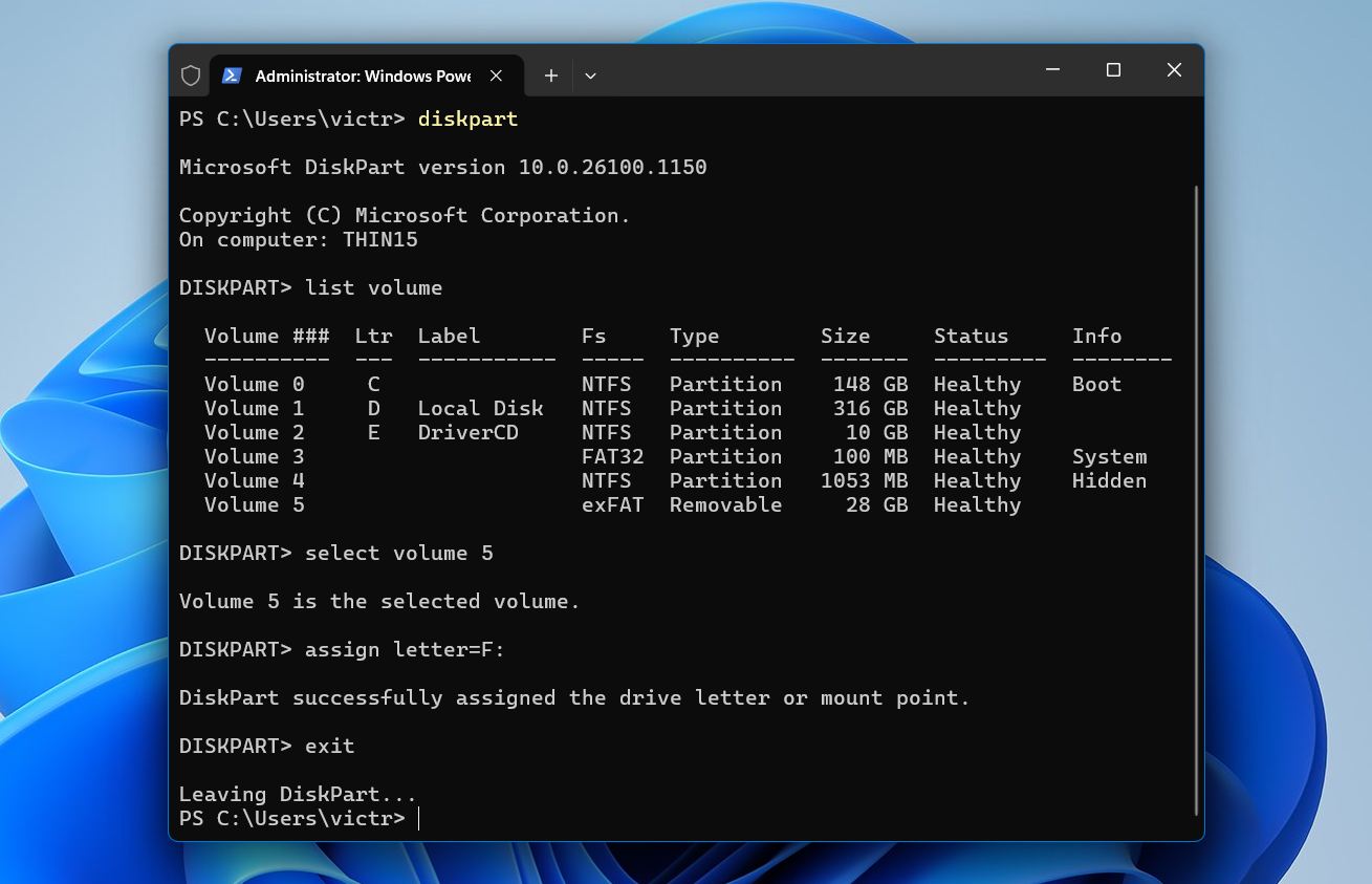 Use Diskpart
