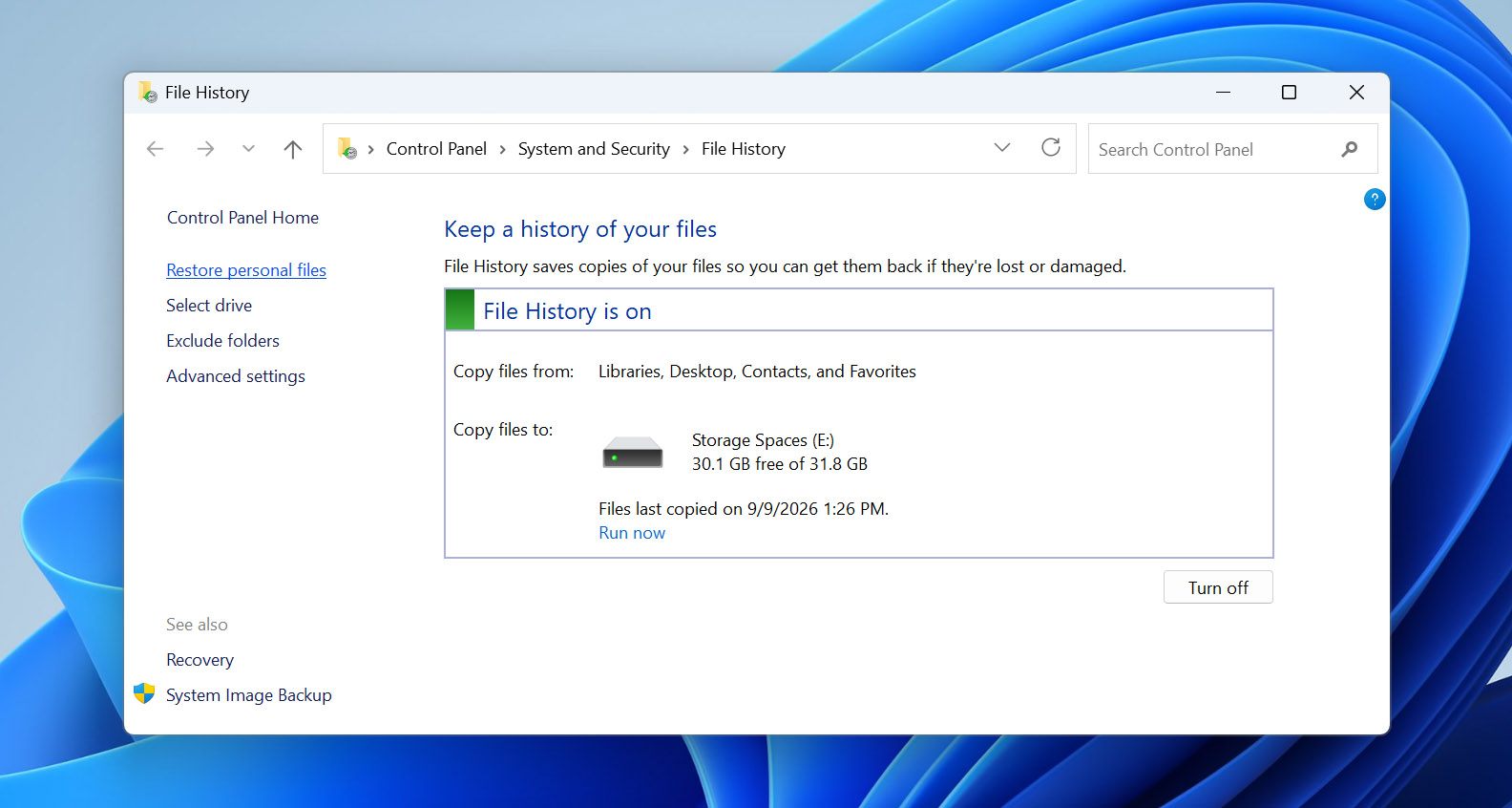 open files history