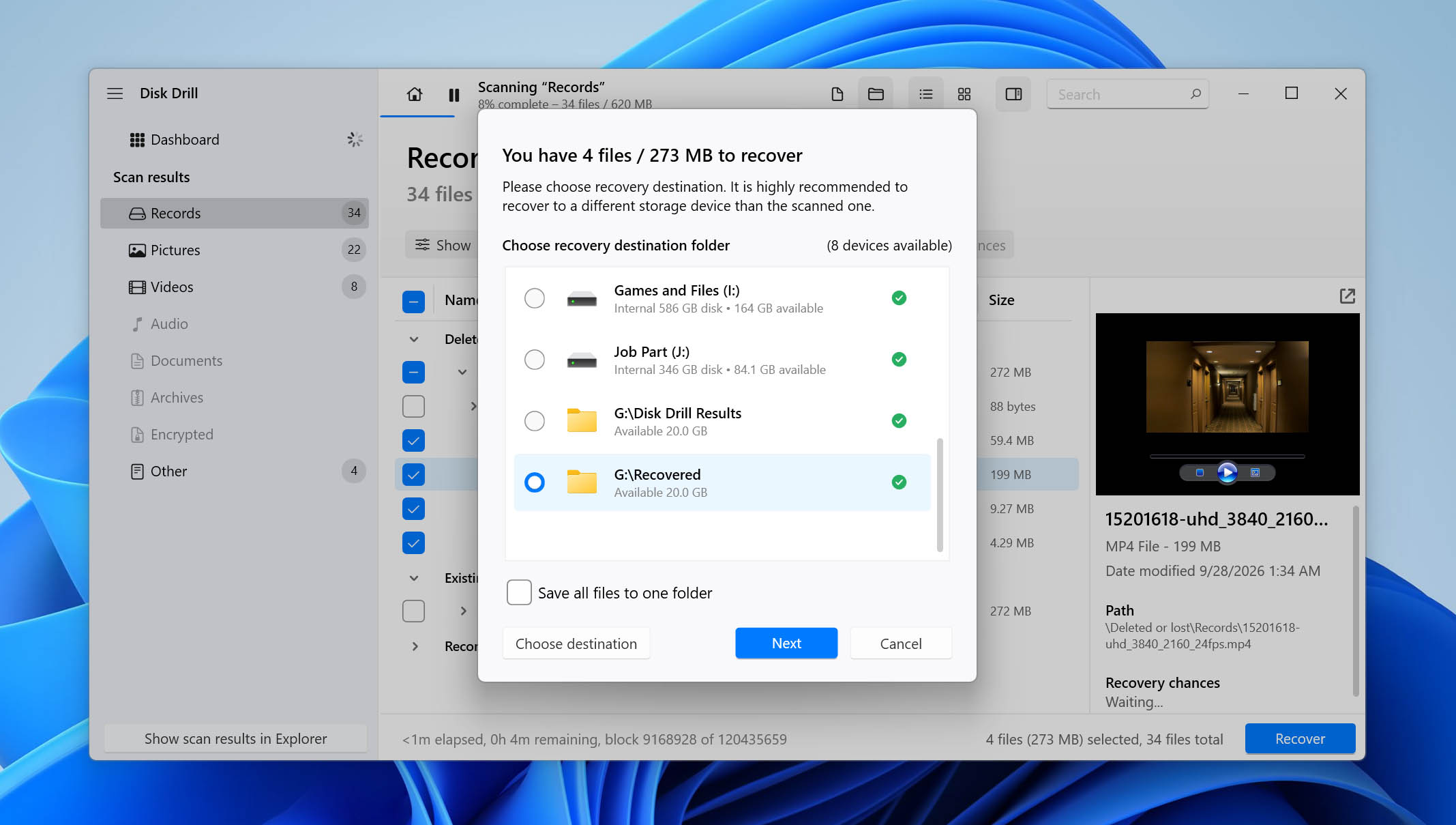 recover doorbell videos