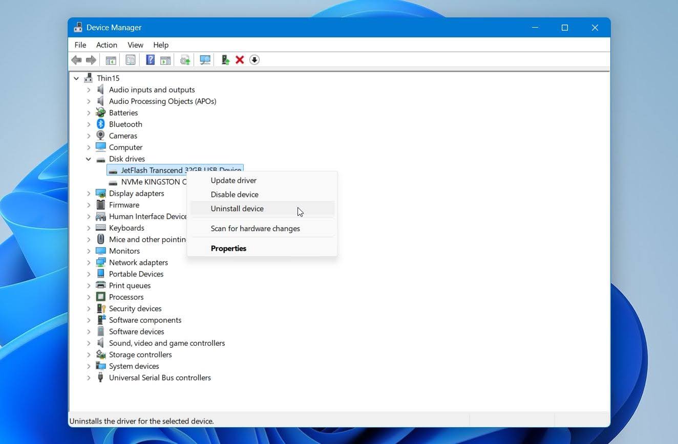 Reinstall the device drivers