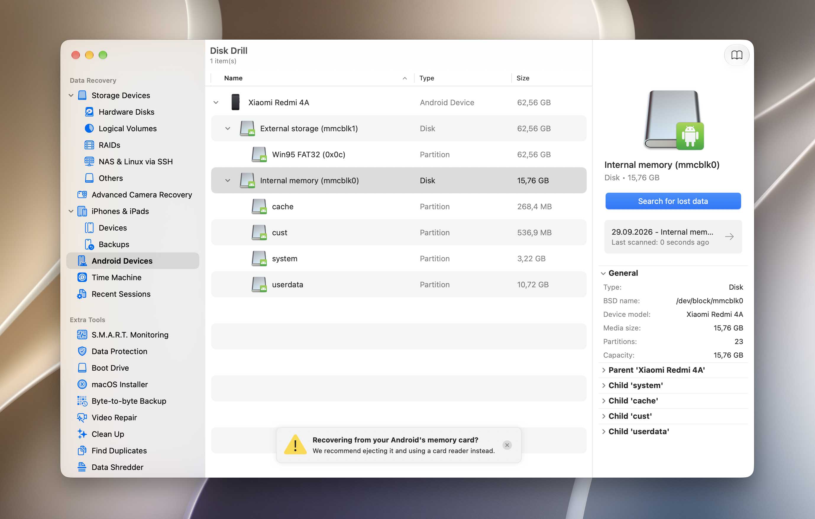 recover photos from android with disk drill
